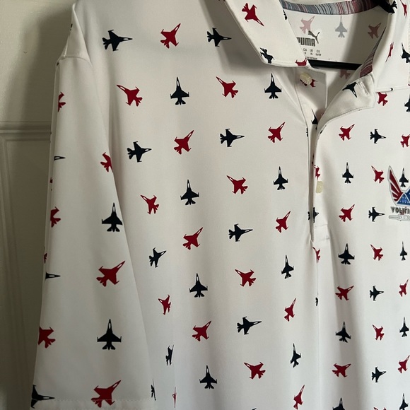 puma fighter jet golf shirt